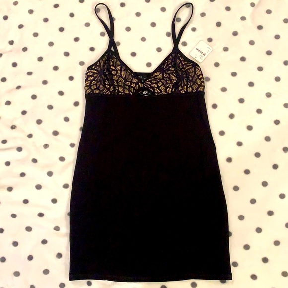 Free People Dresses & Skirts - RARE NWT Free People Gorgeous Dress mini dress Black nude